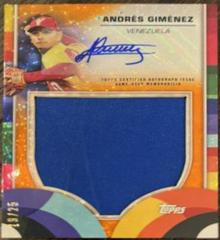 Andres Gimenez [Orange Cracked Ice] Baseball Cards 2023 Topps World Classic Autographs Prices