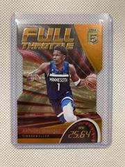 Anthony Edwards [Orange Die Cut] #2 Basketball Cards 2022 Panini Donruss Elite Full Throttle Prices