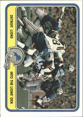 Detroit Lions [Into the Lions' Den] Football Cards 1981 Fleer Team Action Prices
