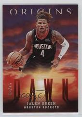 Jalen Green [Red] #13 Basketball Cards 2022 Panini Origins Dawn Prices