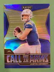 Justin Herbert [Blue] #CA-JHE Football Cards 2021 Panini Playoff Call to Arms Prices