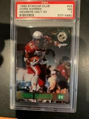 Chris Warren #33 Football Cards 1996 Stadium Club Members Only 50 Prices