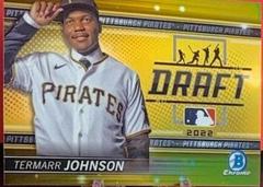 Termarr Johnson [Gold] Baseball Cards 2022 Bowman Draft Night Prices