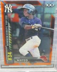 Jorge Mateo [Orange] #BTP-34 Baseball Cards 2016 Bowman Scouts' Top 100 Prices