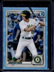 Tyler Soderstrom [Sky Blue Refractor] #BD-119 Baseball Cards 2020 Bowman Draft Chrome Prices