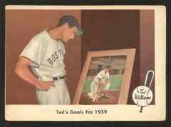 Ted's Goals for 1959 #80 Baseball Cards 1959 Fleer Ted Williams Prices