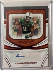 Charleston Rambo [Ruby] #SM-CRA Football Cards 2022 Panini Immaculate Collegiate Signature Moves Prices