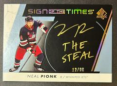 Neal Pionk [Black] #SOTT-NP Hockey Cards 2022 SP Authentic Sign of the Times Prices