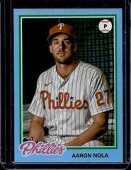 Aaron Nola [Blue Foil] #129 Baseball Cards 2022 Topps Archives Prices