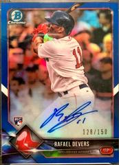 Rafael Devers [Blue Refractor] #CRA-RD Baseball Cards 2018 Bowman Chrome Rookie Autographs Prices