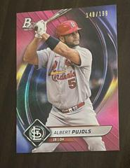 Albert Pujols [Pink] #2 Baseball Cards 2022 Bowman Platinum Prices