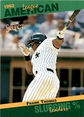 Frank Thomas #45 Baseball Cards 1993 Score Select Stat Leaders Prices