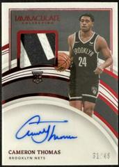 Cameron Thomas [Patch Autograph Red] Basketball Cards 2021 Panini Immaculate Collection Prices