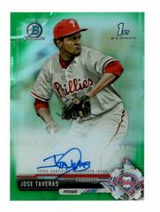 Jose Taveras [Chrome Green Shimmer] Baseball Cards 2017 Bowman Prospect Autographs Prices