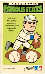 Joe McGinnity #1 Baseball Cards 1972 Fleer Famous Feats Prices