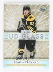 Brad Marchand [Gold] #GS-12 Hockey Cards 2021 Upper Deck Ovation UD Glass Stars Prices