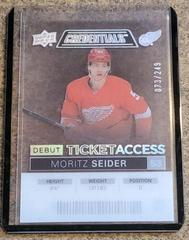 Moritz Seider Hockey Cards 2021 Upper Deck Credentials Debut Ticket Access Acetate Prices