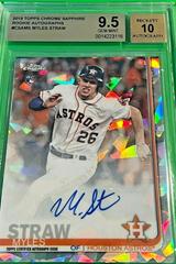 Myles Straw [Purple Refractor] Baseball Cards 2019 Topps Chrome Sapphire Rookie Autographs Prices