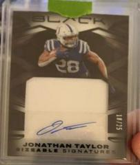 Jonathan Taylor Football Cards 2022 Panini Black Sizeable Signatures Jersey Prices