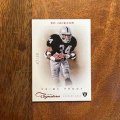 Bo Jackson [Prime Proof Red] #17 Football Cards 2011 Panini Prime Signatures Prices