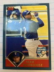 Alex Rodriguez #1 Baseball Cards 2003 Topps Opening Day Prices
