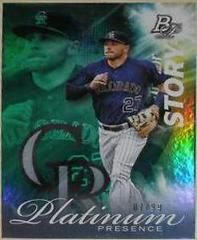Trevor Story [Green] #PP-TS Baseball Cards 2017 Bowman Platinum Presence Prices