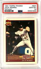 Jack Morris Baseball Cards 1991 Topps Traded Tiffany Prices