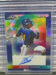 Jackson Chourio [Navy Blue Crystal] #BA-JC3 Baseball Cards 2023 Leaf Vivid Autograph Prices