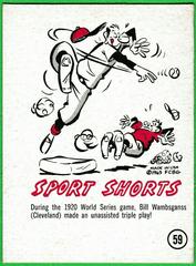 Bill Wambsganss #59 Baseball Cards 1963 Gad Fun Cards Prices