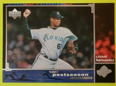 Livan Hernandez ['97 Post-Season Headliners] #430 Baseball Cards 1998 Upper Deck Prices