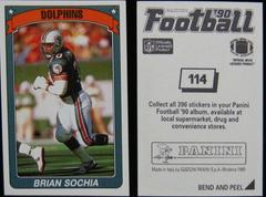Brian Sochia Football Cards 1990 Panini Sticker Prices