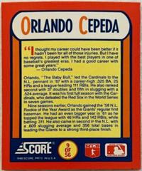 Orlando Cepeda #9 Baseball Cards 1990 Score the MVP's Prices