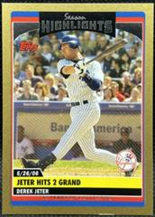 Derek Jeter [Gold] #UH177 Baseball Cards 2006 Topps Updates & Highlights Prices