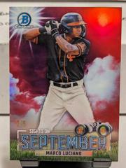 Marco Luciano [Red] #SOS-17 Baseball Cards 2023 Bowman Sights on September Prices