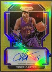 Vince Carter [Gold Prizm] #SG-VCT Basketball Cards 2021 Panini Prizm Signatures Prices