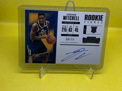 Donovan Mitchell [Vertical Autograph Playoff Ticket] Basketball Cards 2017 Panini Contenders Prices