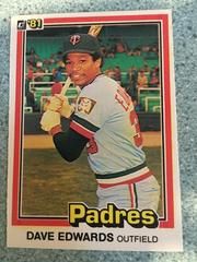 Dave Edwards [1980 Highlights Begins Sidelined] Baseball Cards 1981 Donruss Prices