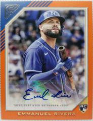 Emmanuel Rivera [Orange] Baseball Cards 2022 Topps Gallery Rookie Autographs Prices