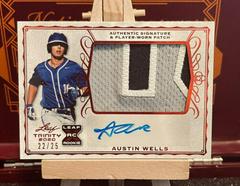 Austin Wells [Red] Baseball Cards 2020 Leaf Trinity Patch Autographs Prices