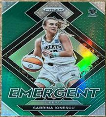 Sabrina Ionescu [Green] #4 Basketball Cards 2022 Panini Prizm WNBA Emergent Prices