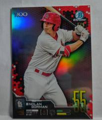 Nolan Gorman [Red Refractor] #BTP-55 Baseball Cards 2019 Bowman Chrome Scouts' Top 100 Prices