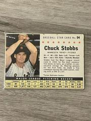 Chuck Stobbs [Perforated] #94 Baseball Cards 1961 Post Cereal Prices