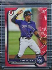 Adael Amador [Red] #BP-109 Baseball Cards 2022 Bowman Paper Prospects Prices