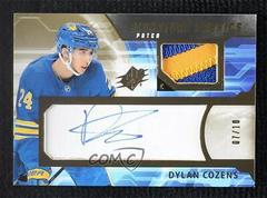 Dylan Cozens [Patch] #SF-DC Hockey Cards 2021 SPx Signature Fabrics Prices