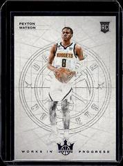 Peyton Watson [Violet] #23 Basketball Cards 2022 Panini Court Kings Works in Progress Prices