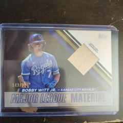 Bobby Witt Jr. [Black] Baseball Cards 2024 Topps Major League Material Prices