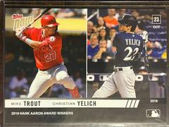 Christian Yelich, Mike Trout Baseball Cards 2019 Topps Now Prices