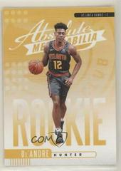 De'Andre Hunter #4 Basketball Cards 2019 Panini Absolute Memorabilia Rookies Yellow Prices