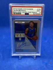 Jalen Brunson [Ball Low Autograph the Finals] #105 Basketball Cards 2018 Panini Contenders Prices