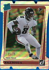 Kyle Pitts [Press Proof Silver Die Cut] Football Cards 2021 Panini Donruss Prices